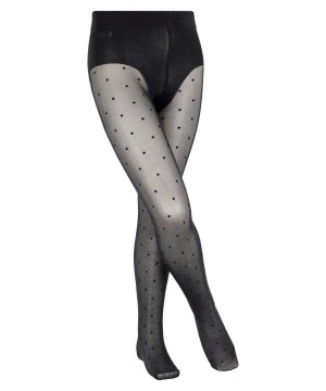 Falke Romantic Dot Tights Tights Kinderen Zwart | VISZAO-153