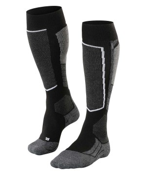 Falke SK2 Intermediate Cashmere Skiing Knee-high Socks Sokken Heren Zwart | RPZKDE-894