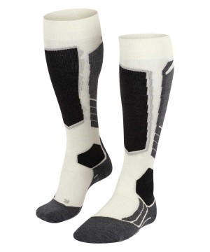 Falke SK2 Intermediate Wool Skiing Knee-high Socks Sports Socks Dames Wit | ZJXKNA-618