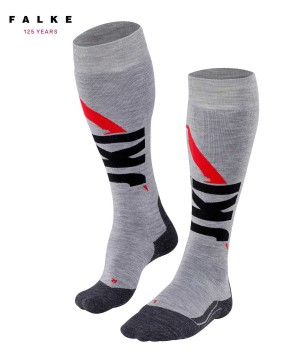 Falke SK4 125 Years Skiing Knee-high Socks Sports Socks Dames Grijs | LHFWBE-594