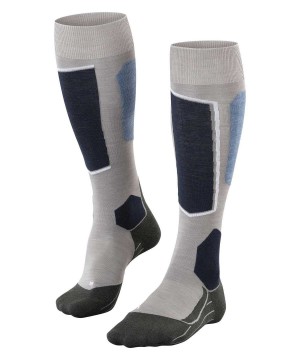 Falke SK6 Pro Skiing Knee-high Socks Sokken Heren Grijs | WROQBL-815