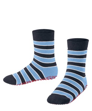 Falke Simple Stripes House socks Sokken Kinderen Blauw | MWTVFP-639