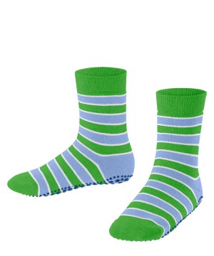 Falke Simple Stripes House socks Sokken Kinderen Groen | SBTLIG-623