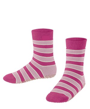 Falke Simple Stripes House socks Sokken Kinderen Roze | QROASB-416