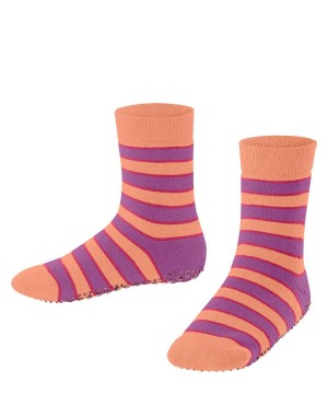 Falke Simple Stripes House socks Sokken Kinderen Rood | KHWNUQ-649