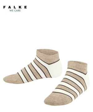 Falke Simple Stripes Sneaker socks Sokken Kinderen Beige | INZLTA-572