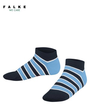 Falke Simple Stripes Sneaker socks Sokken Kinderen Blauw | TZYGQK-930