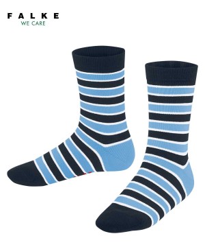 Falke Simple Stripes Socks Sokken Kinderen Blauw | IFXWGU-189