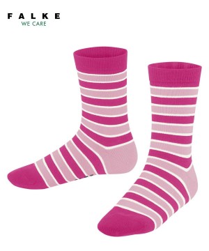 Falke Simple Stripes Socks Sokken Kinderen Roze | DMZLGR-038