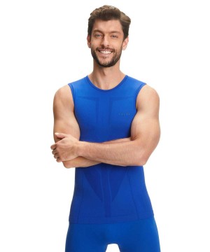 Falke Singlet Warm Functional Underwear Heren Blauw | XQYIKU-714