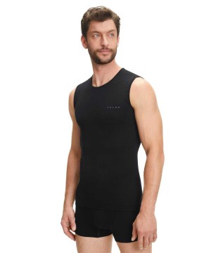 Falke Singlet Warm Functional Underwear Heren Zwart | VZWENI-160