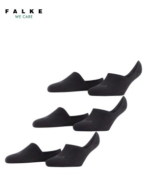 Falke Step 3-Pack Invisibles No Show Socks Dames Zwart | ABNFUS-852
