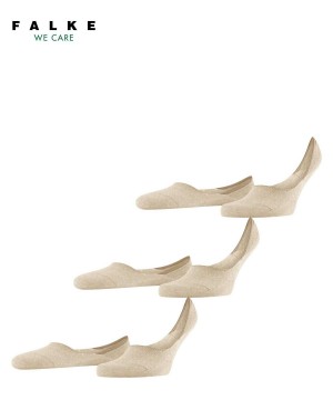 Falke Step Medium Cut 3-Pack Invisibles No Show Socks Heren Beige | XJIMZO-517