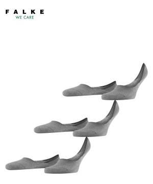 Falke Step Medium Cut 3-Pack Invisibles No Show Socks Heren Grijs | PDEFMU-453