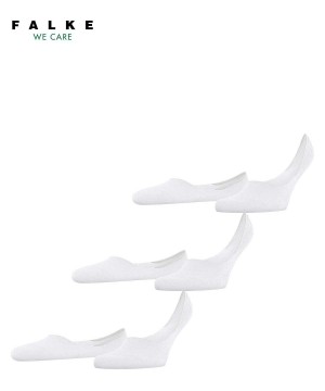 Falke Step Medium Cut 3-Pack Invisibles No Show Socks Heren Wit | LOBKXG-263