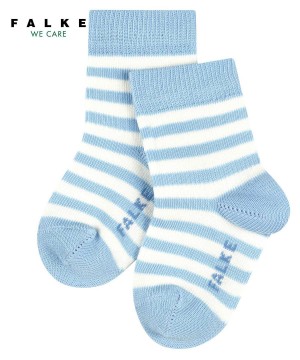 Falke Stripe Socks Sokken Baby Blauw | ENVUTW-675
