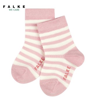 Falke Stripe Socks Sokken Baby Roze | MEBUHL-583