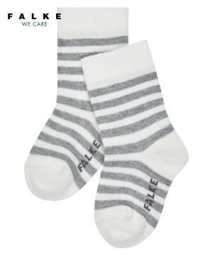 Falke Stripe Socks Sokken Baby Wit | DTFWNP-843