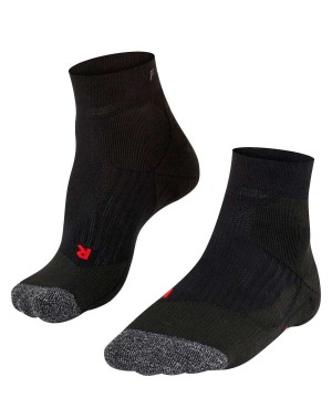 Falke TE2 Short Tennis Short sock Sokken Heren Zwart | FNHULW-083