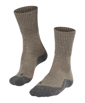 Falke TK1 Adventure Wool Trekking Socks Sports Socks Dames Beige | WSTYMZ-058