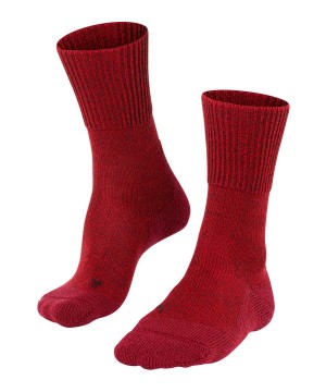 Falke TK1 Adventure Wool Trekking Socks Sports Socks Dames Rood | HTBNQG-051