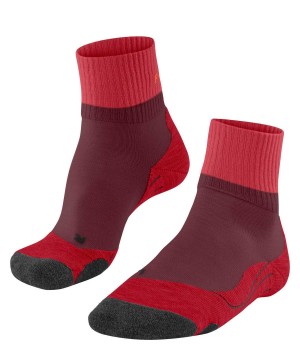 Falke TK2 Explore Short Trekking Short sock Sports Socks Dames Rood | ZDTEVJ-815