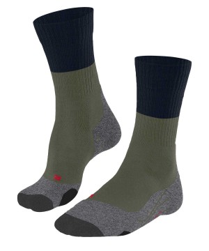 Falke TK2 Explore Trekking Socks Sokken Heren Groen | CUFOVG-278