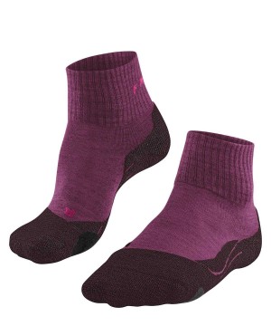 Falke TK2 Explore Wool Short Trekking Short sock Sports Socks Dames Rood | SBIUNF-702
