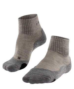 Falke TK2 Explore Wool Short Trekking Short sock Sports Socks Dames Beige | ITRQSD-831