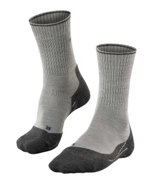 Falke TK2 Explore Wool Silk Trekking Socks Sports Socks Dames Grijs | YWOQDR-920