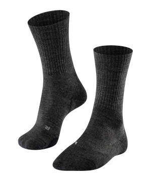 Falke TK2 Explore Wool Trekking Socks Sokken Heren Grijs | VLWDRZ-582