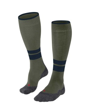 Falke TK Compression Energy Trekking Knee-high Socks Sokken Heren Groen | OYMAES-647
