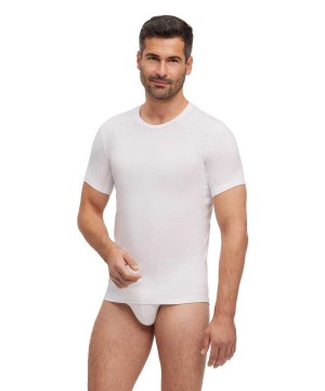 Falke T-Shirt Round-neck Daily Climate Control Overhemd Met Korte Mouwen Heren Wit | KFGOZT-205