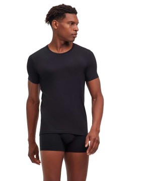 Falke T-Shirt Round-neck Daily Climate Control Overhemd Met Korte Mouwen Heren Zwart | QHCYFR-286