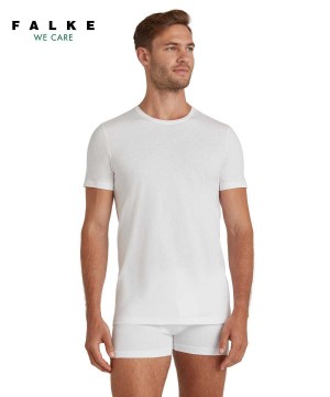 Falke T-Shirt Round-neck Daily Natural Overhemd Met Korte Mouwen Heren Wit | XCQNYA-897