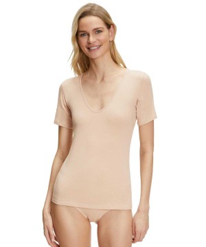 Falke T-Shirt V-neck Daily Climate Control Overhemd Dames Bruin | TLUKDH-792