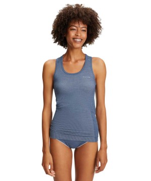 Falke Tanktop Wool-Tech Light Overhemd Met Korte Mouwen Dames Blauw | XINHFG-987