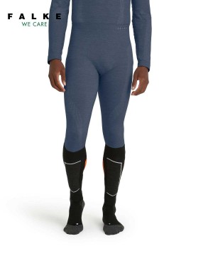 Falke Tights Wool-Tech Tights Heren Blauw | NSGPZD-914