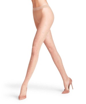 Falke Top Dot 20 DEN Tights Tights Dames Beige | ZWPION-824