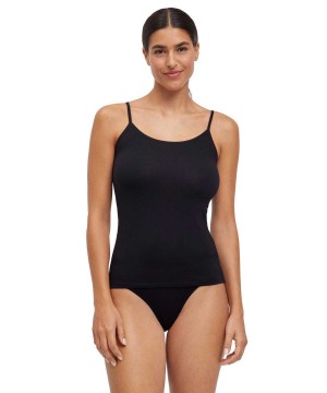 Falke Top Round-neck Daily Climate Control Bras & Tops Dames Zwart | QHNXWU-428