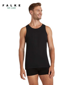 Falke Top Round-neck Daily Natural Vest Heren Zwart | FRPQBS-470